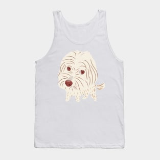 Big Head Maltipoo Dog Tank Top